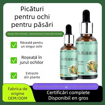 Picături oculare pentru papagali și păsări – o singură picătură pentru un ochi, pentru ochii lăcrimați, păsări adulte