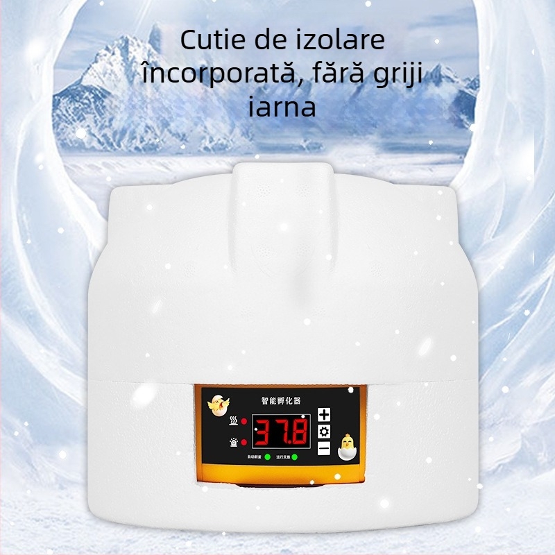 Incubator de ouă pentru uz casnic, rotire automată a ouălor, capacitate 6 ouă, pentru ouă de pui și prepelițe