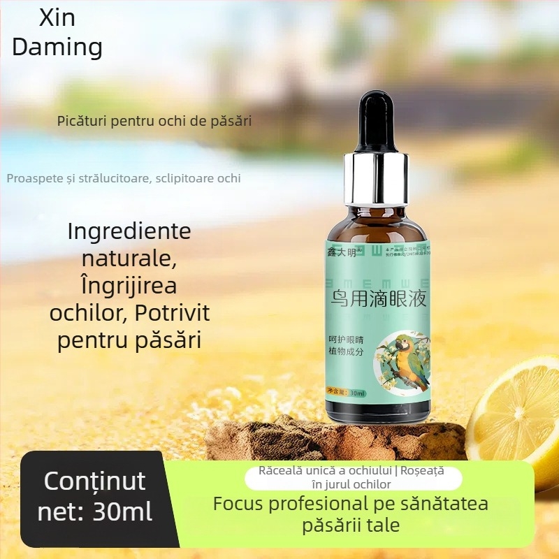 Picături oftalmice pentru papagali — păsări adulte, pentru ochi lăcrimați
