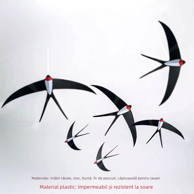 Lechuang ornament interior cu rândunică – stil primăvară, material: Alt, accesorii pentru aranjarea spațiilor