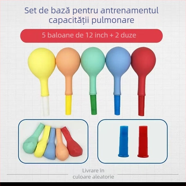 Balon de antrenament pentru respirație pentru vârstnici și copii, latex, formă rotundă, cu logo Can