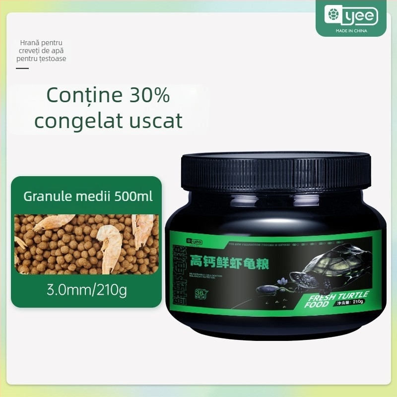 Hrană pentru testoase - granule plutitoare, cu proteine înalte, pentru testoase mici de acvariu, Yee, pachet 20, 0,5 kg