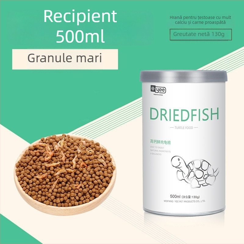 Hrană pentru testoase - granule plutitoare, cu proteine înalte, pentru testoase mici de acvariu, Yee, pachet 20, 0,5 kg