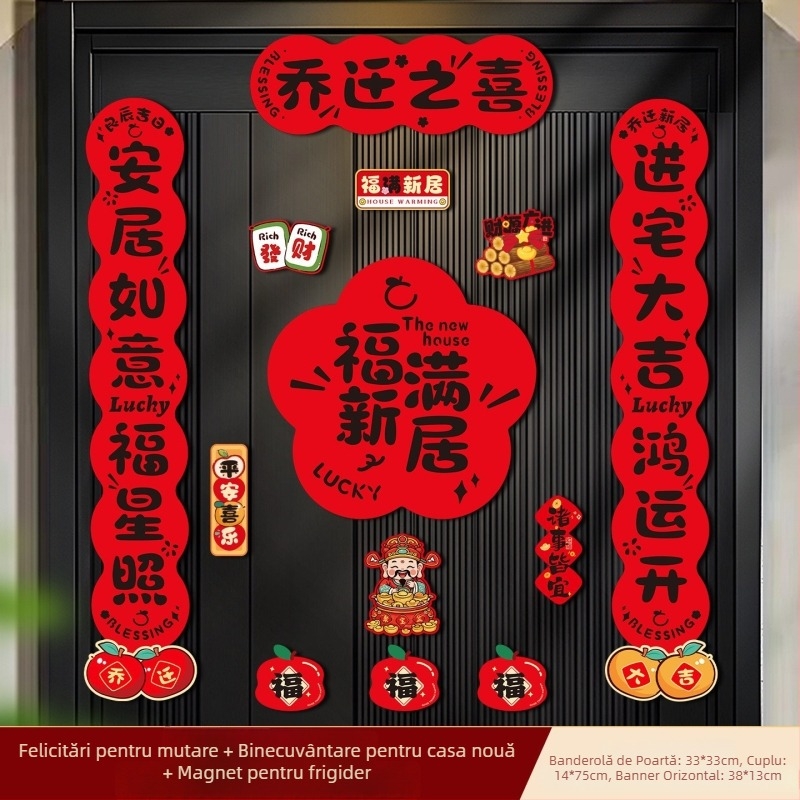 Cupluri magnetice pentru ușa casei – set cadou pentru mutare și decor pentru noul domiciliu