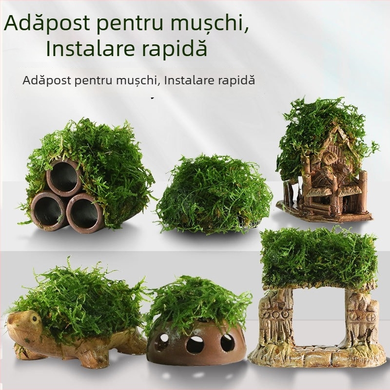 Ornament ceramic pentru acvariu — adăpost și peisaj; Brand Crazy aquatic plants; Material ceramic; Funcție adăpostire și amenajare; Scop principal: amenajare, adăpost