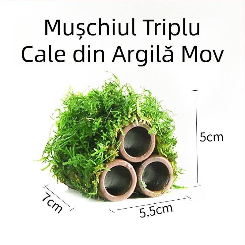 Ornament ceramic pentru acvariu — adăpost și peisaj; Brand Crazy aquatic plants; Material ceramic; Funcție adăpostire și amenajare; Scop principal: amenajare, adăpost