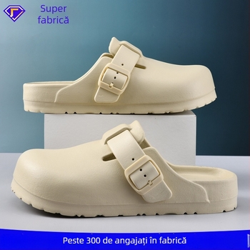 Bece Sandale EVA pentru bărbați, deget închis, talpă groasă, construcție dintr-o singură bucată, turnare prin injecție