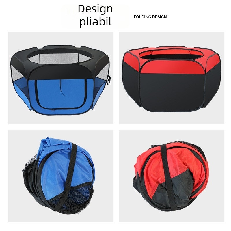 Kit cu cușcă pentru animale de companie pentru pisici, iepuri și pui — Material textil, Brand Qi Sheng, Set ecologic de cușcă mobilă (cușcă, casă, cuib)