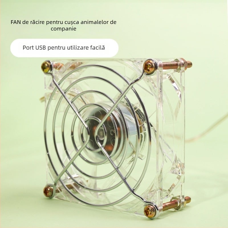 Ventilator de răcire pentru animale de companie | construcție din acril | etichetă privată licențiată | articole pentru animale de companie