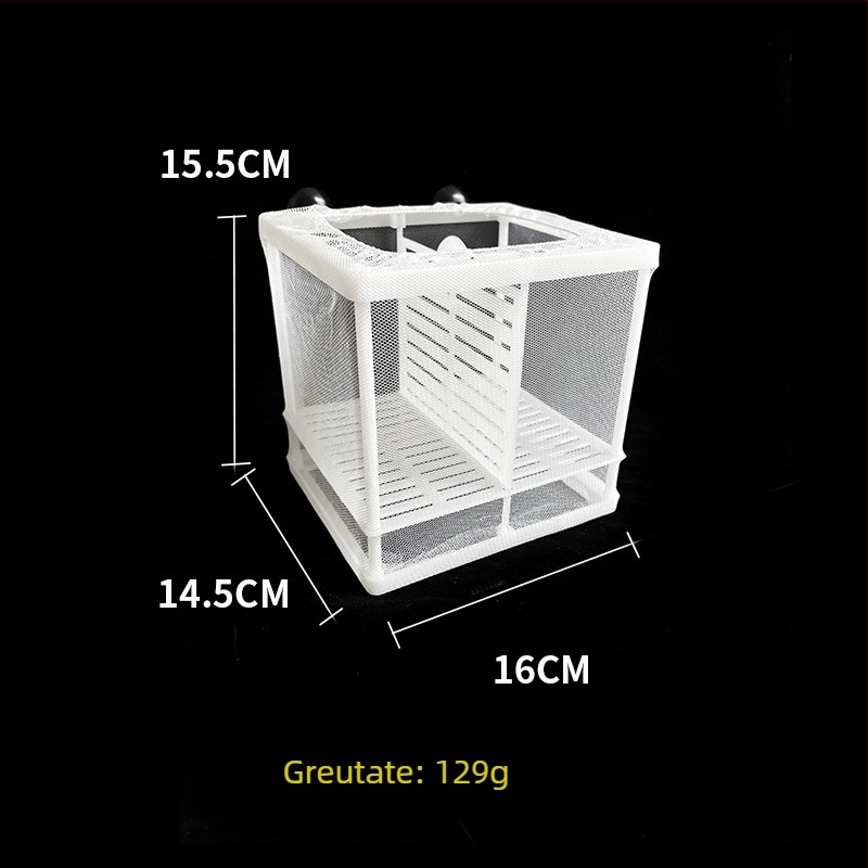 Cutie de izolare cu plasă pentru incubare – plastic, stil GL, categorie: incubare/izolare, pentru incubarea juvenililor de pești și a peștilor Betta