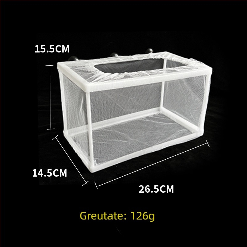 Cutie de izolare cu plasă pentru incubare – plastic, stil GL, categorie: incubare/izolare, pentru incubarea juvenililor de pești și a peștilor Betta