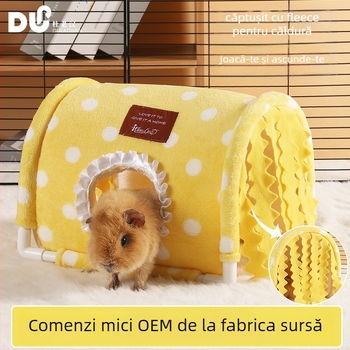Tunel în formă de U pentru animale de companie mici – bumbac, detașabil și lavabil, izolație caldă