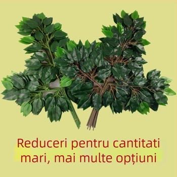 Plante simulate Banyan – frunze și ramuri din mătase | Material: floare de mătase | Proces: 21851032025 | Brand: Altul | Utilizare: nunți, exterior, recuzită fotografică, decor pentru casă