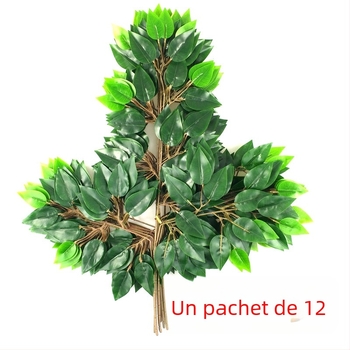 Plante simulate Banyan – frunze și ramuri din mătase | Material: floare de mătase | Proces: 21851032025 | Brand: Altul | Utilizare: nunți, exterior, recuzită fotografică, decor pentru casă