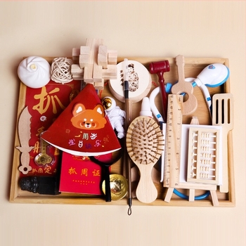 Blessings – Set de accesorii pentru prima aniversare a bebelușului, stil chinezesc modern pentru decorul spațiului