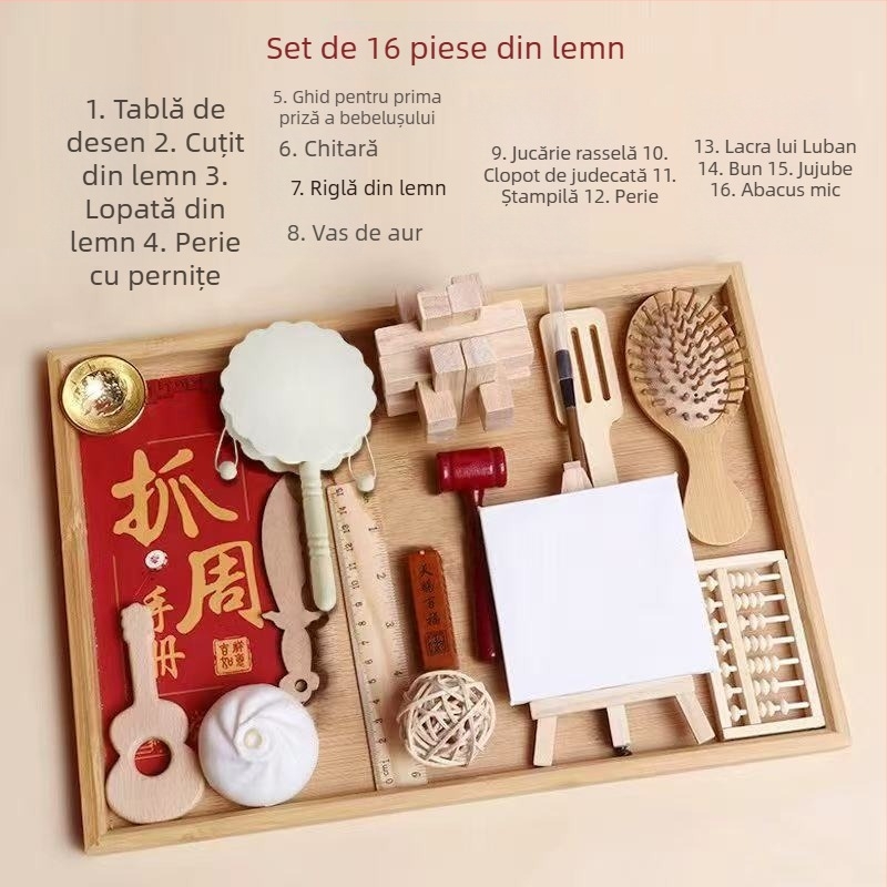 Blessings – Set de accesorii pentru prima aniversare a bebelușului, stil chinezesc modern pentru decorul spațiului