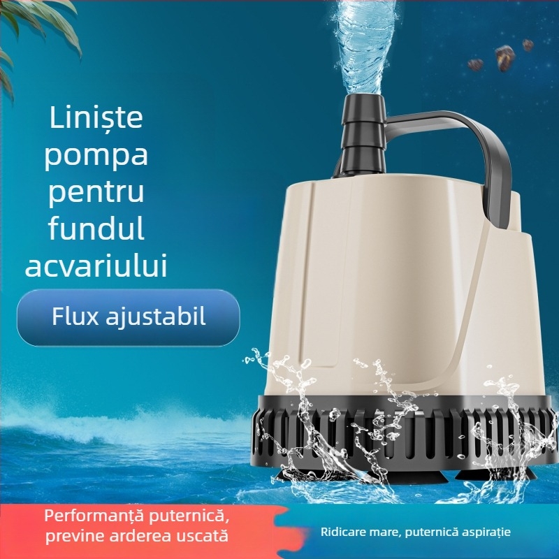 Pompa submersibilă pentru acvariu – aspirație din partea de jos, circulație prin filtru, extrem de silențioasă, ABS material, pentru schimbarea apei