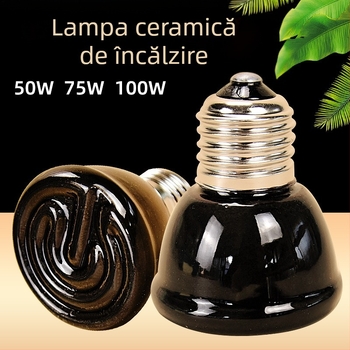 Lampă ceramică de încălzire pentru păsări – temperatură constantă, pentru găini și prepelițe, incubare și încălzire de iarnă