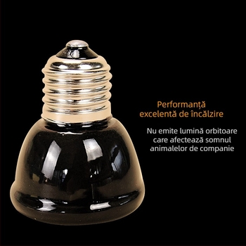 Lampă ceramică de încălzire pentru păsări – temperatură constantă, pentru găini și prepelițe, incubare și încălzire de iarnă