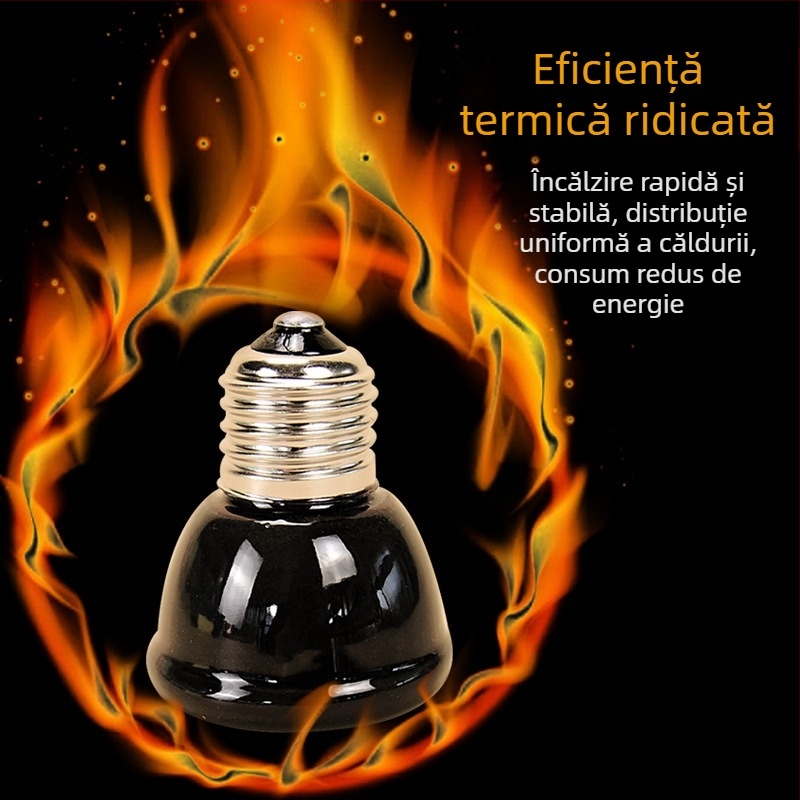 Lampă ceramică de încălzire pentru păsări – temperatură constantă, pentru găini și prepelițe, incubare și încălzire de iarnă