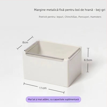 Hrănitor automat pentru animale de companie – bol de plastic pentru iepuri, purcei de Guinea, hamsteri și veverițe (design fix)