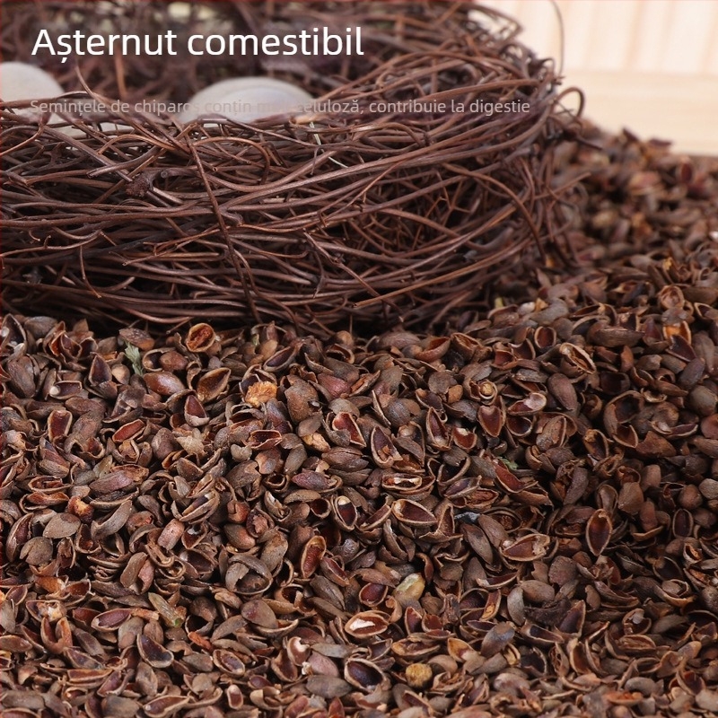 Așternut din cochilii de semințe de chiparos pentru hamsteri, iepuri, păsări și papagali – fără praf, fermentat