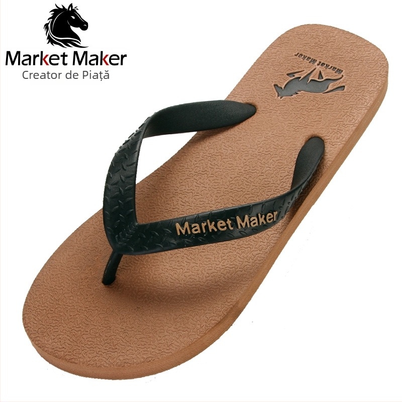 Papuci bărbați flip-flop – stil plajă, deget deschis; partea superioară PVC; talpă din cauciuc; tehnologie talpă viscose; brand Mickey Mark