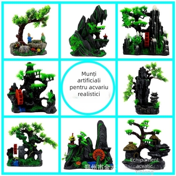 Ornament rockery din rășină pentru acvariu – decor pentru acvariu (Material: rășină; Categorie: Rockery; Utilizare: decor acvariu)