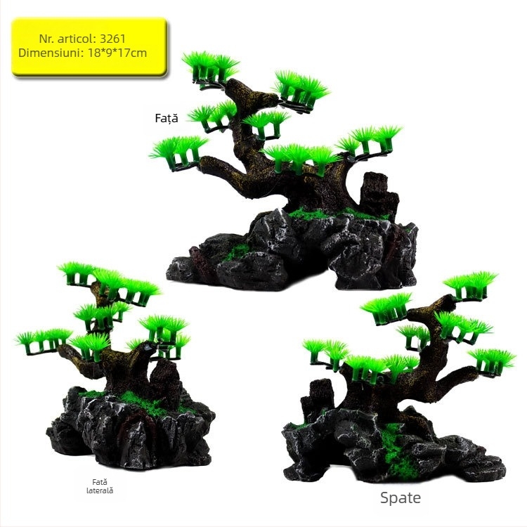 Ornament rockery din rășină pentru acvariu – decor pentru acvariu (Material: rășină; Categorie: Rockery; Utilizare: decor acvariu)