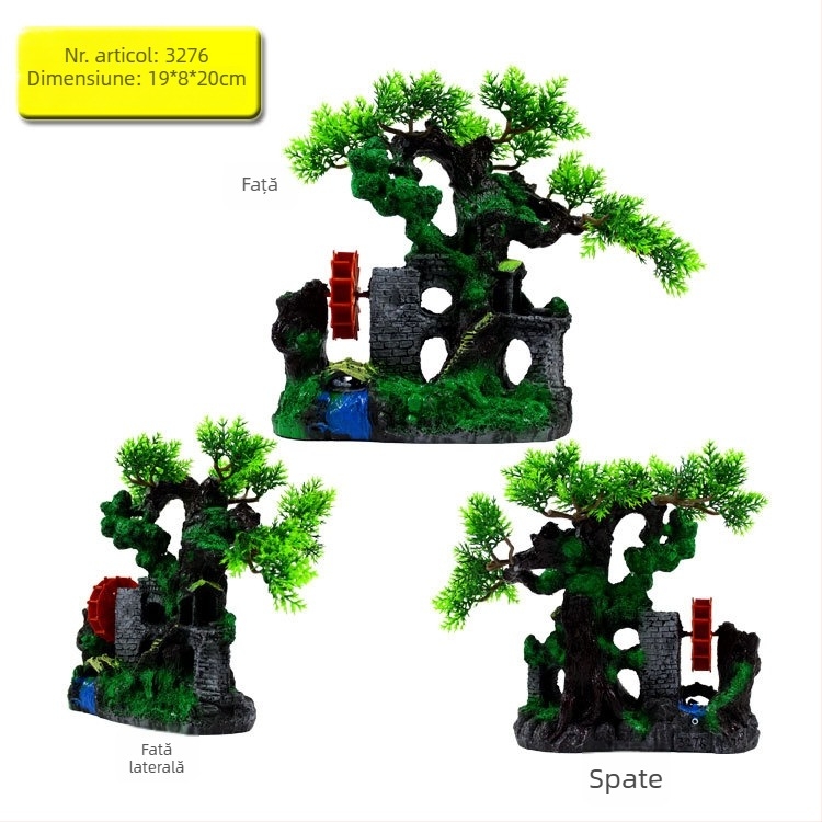 Ornament rockery din rășină pentru acvariu – decor pentru acvariu (Material: rășină; Categorie: Rockery; Utilizare: decor acvariu)