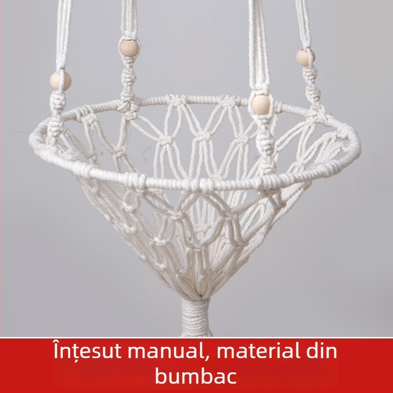 Pat pentru pisici, țesut manual, suspendat - sfoară din bumbac, Brand Xinqite, Modelul 01, Pat pentru animale de companie/Cușcă