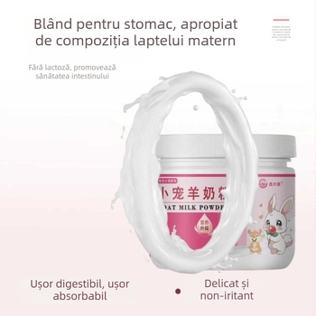 Pulbere de lapte pentru animale mici, special pentru hamsteri și alte rozătoare, lapte de capră în praf cu calciu și miere, supliment pentru sănătatea gastrointestinală — Xin Daming, Utilizare universală, 170 g, 200 cutii