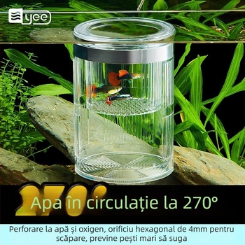 Cutie incubator pentru guppy – acrilic, pentru clocire a peștilor mici, echipament de acvariu, Yee