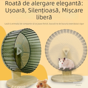 Roată de alergat pentru hamster, Material PP, Foarte silențioasă, Accesorii pentru hamster