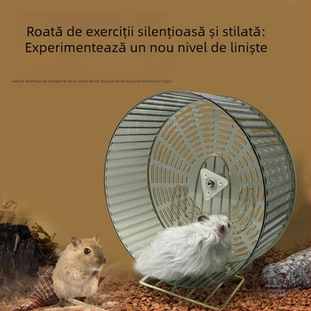 Roată de alergat pentru hamster, Material PP, Foarte silențioasă, Accesorii pentru hamster