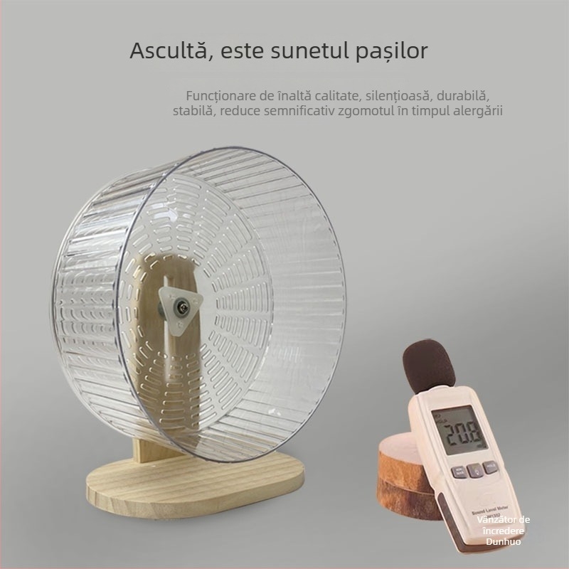 Roată de alergat pentru hamster, Material PP, Foarte silențioasă, Accesorii pentru hamster