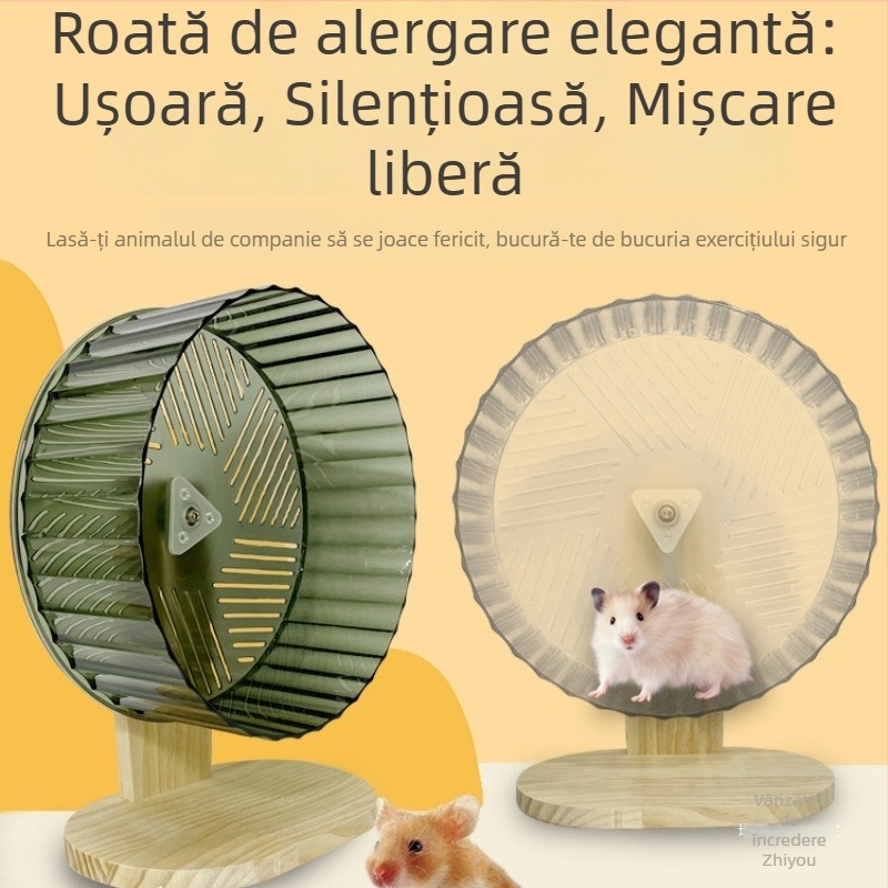 Roată de alergat pentru hamster, Material PP, Foarte silențioasă, Accesorii pentru hamster
