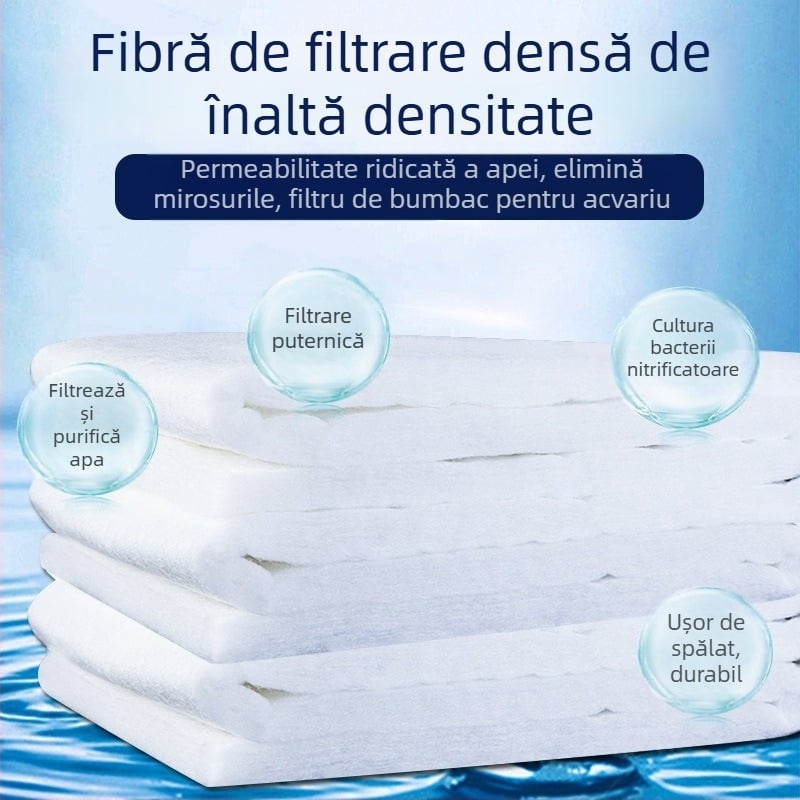 Bumbac filtrant biochimic - Nai Chong media de filtrare cu densitate mare pentru acvarii de apă dulce și sărată, cultură de bacterii nitrificatoare