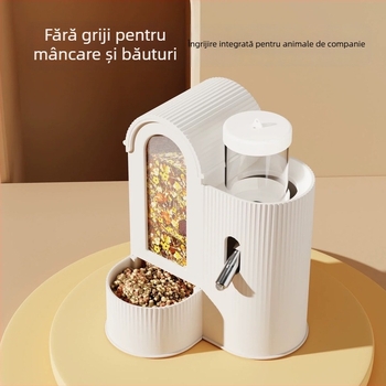 Set hamster două în unu: cutie de hrană și sticlă de apă – alimentare și hidratare automată, plastic, marcă Xingxingwen (marcă privată autorizată)