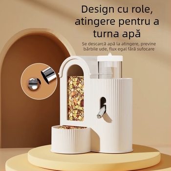 Set hamster două în unu: cutie de hrană și sticlă de apă – alimentare și hidratare automată, plastic, marcă Xingxingwen (marcă privată autorizată)