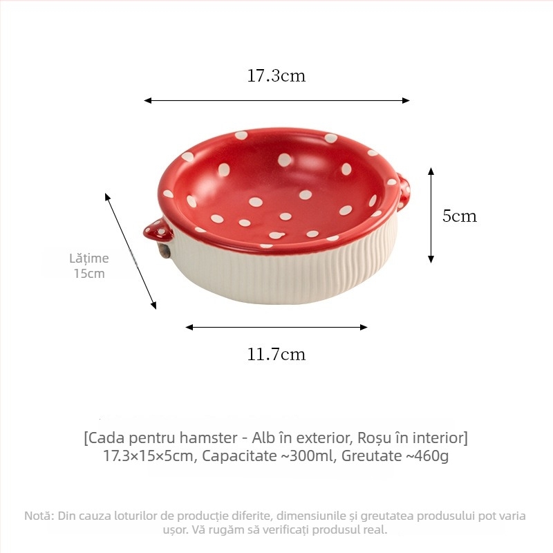 Cuib ceramic pentru hamster și vas de baie cu nisip (Material: ceramică; Categorie: ustensile pentru hrănire animale de companie; Import: Nu; Brand: Altul)