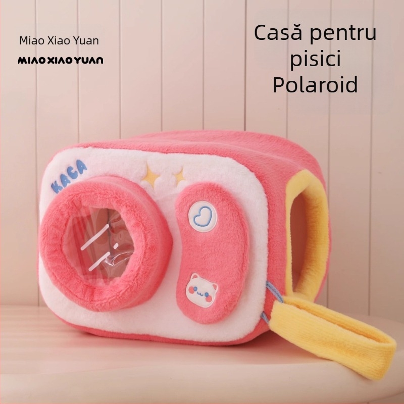 Cuib de pisică cu design închis — Material: catifea de iepure, burete, inel din oțel; Potrivit pentru: pisici; Categoria: cuiburi și cuști pentru animale de companie