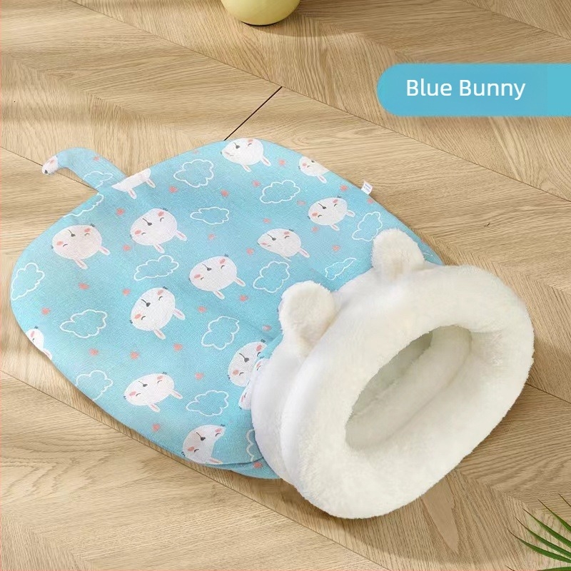 Cuib pentru pisici, căldură de iarnă, design semiînchis, material: pânză, pentru pisici