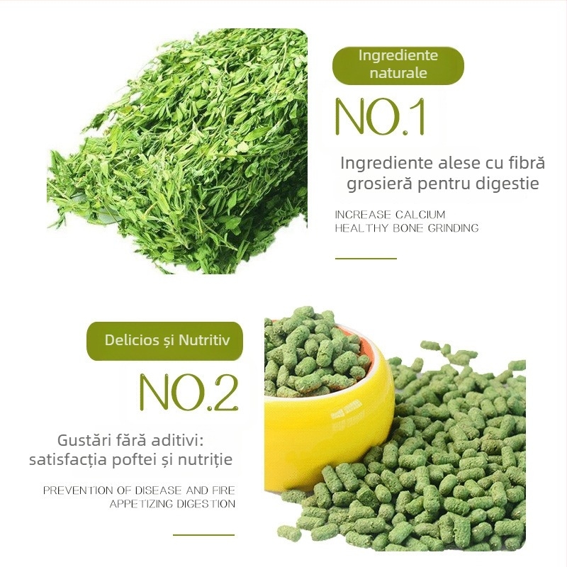 Hrană uscată pentru iepuri tineri și purcei de Guineea — lucernă peleți, 150 g, brand Running around