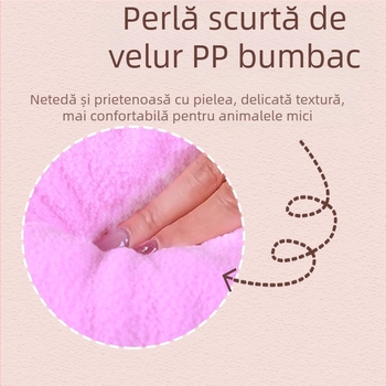 Cuib de hamster din bumbac, formă ovală, păstrează căldura, stil desen animat
