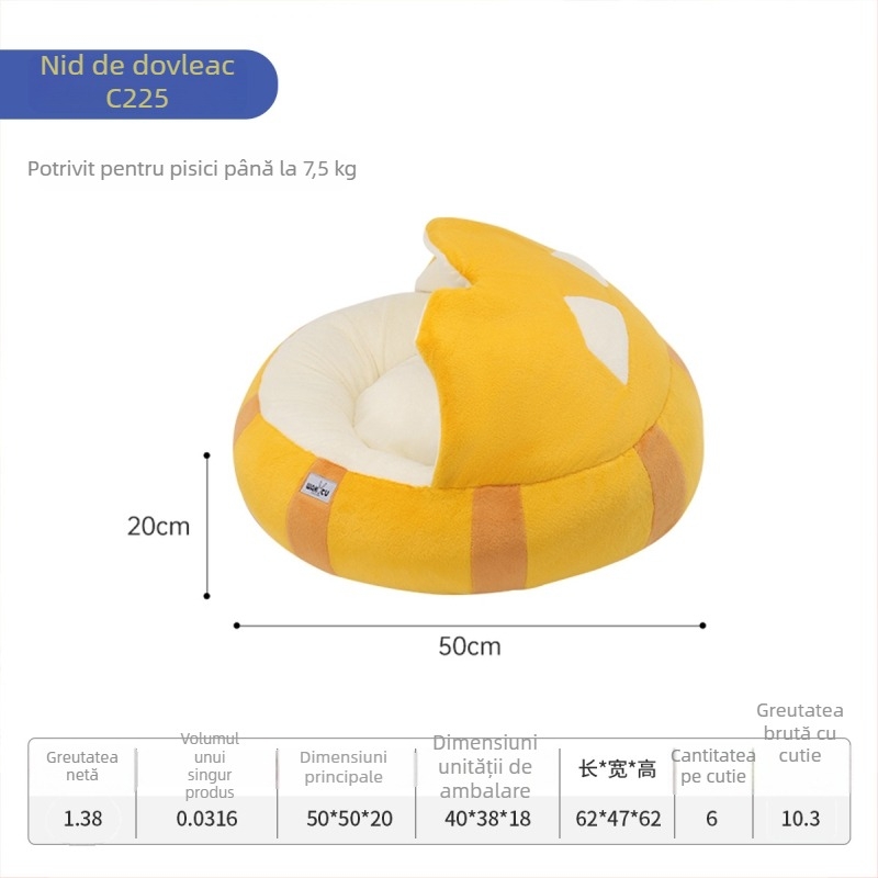 Wakytu Cuib de pisică din flocking și pernă de șezut pentru câine | Brand: Wakytu; Material: Flocking; Origine: Guangdong; Categorie: Cuib pentru animale, cușcă; Potrivit pentru: Pisici