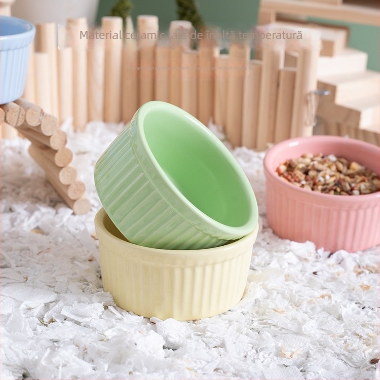Vas de hrănire din porțelan pentru hamster (Material: porțelan; Origine: Chaozhou, Guangdong; Brand: Shuo ni; Categorie: Hrana pentru animale de companie)