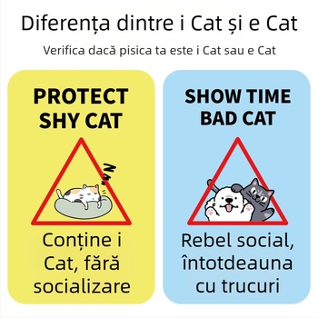 MAIZAI Cuib de Pisică din Lemn – Cuib în Formă de Semn de Stradă pentru Pisici