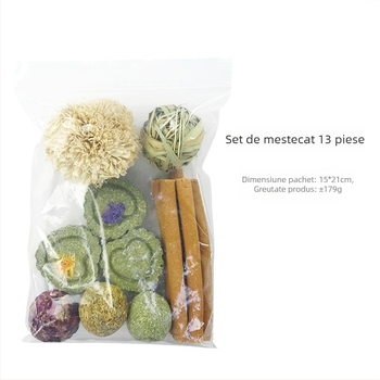 Hrană uscată pentru animale mici: iepuri, hamsteri, cobai și chinchile; ingredient: tort de morcovi/iarbă; ambalaj 80 de bucăți; greutate aproximativă 200 g