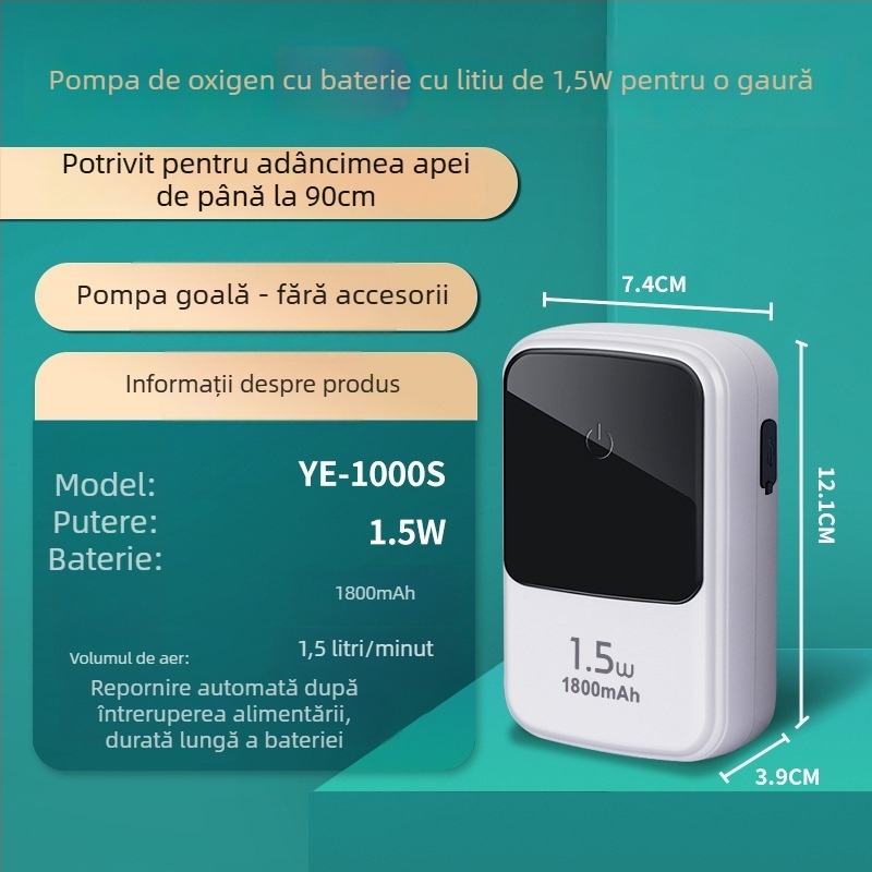 Pompa de oxigen pentru acvariu Kyung ye - Nu este importată, silențioasă, greutate 1 kg, pentru uz casnic